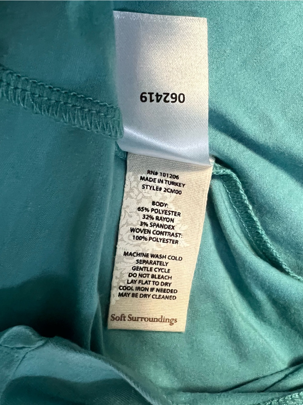 Soft Surroundings "Touch of Sheer" Tunic Blouse Size Small - Picture 6 of 8